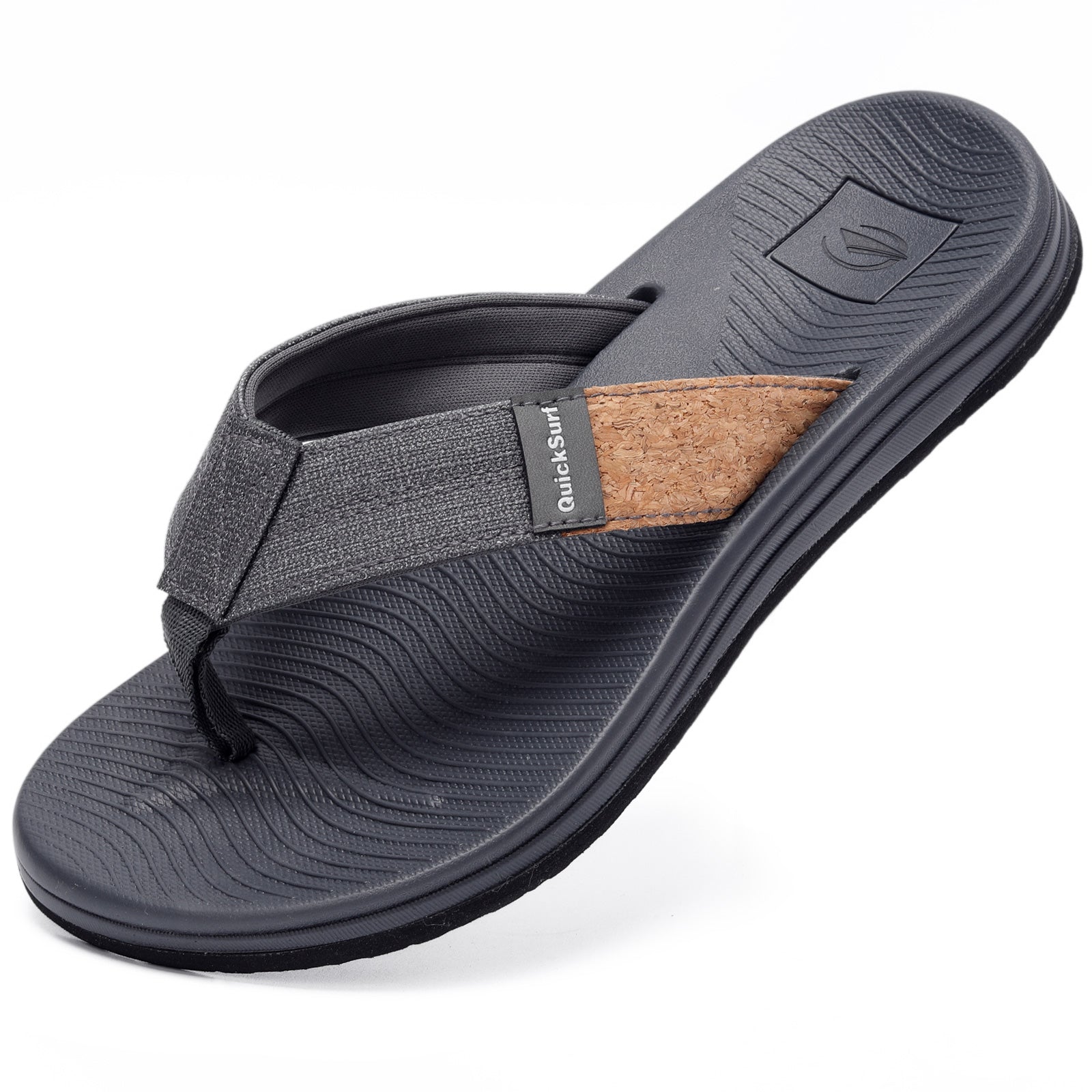 Quicksurf Men's Classic Flip Flops - Minimalist Sandals with Comfort Arch