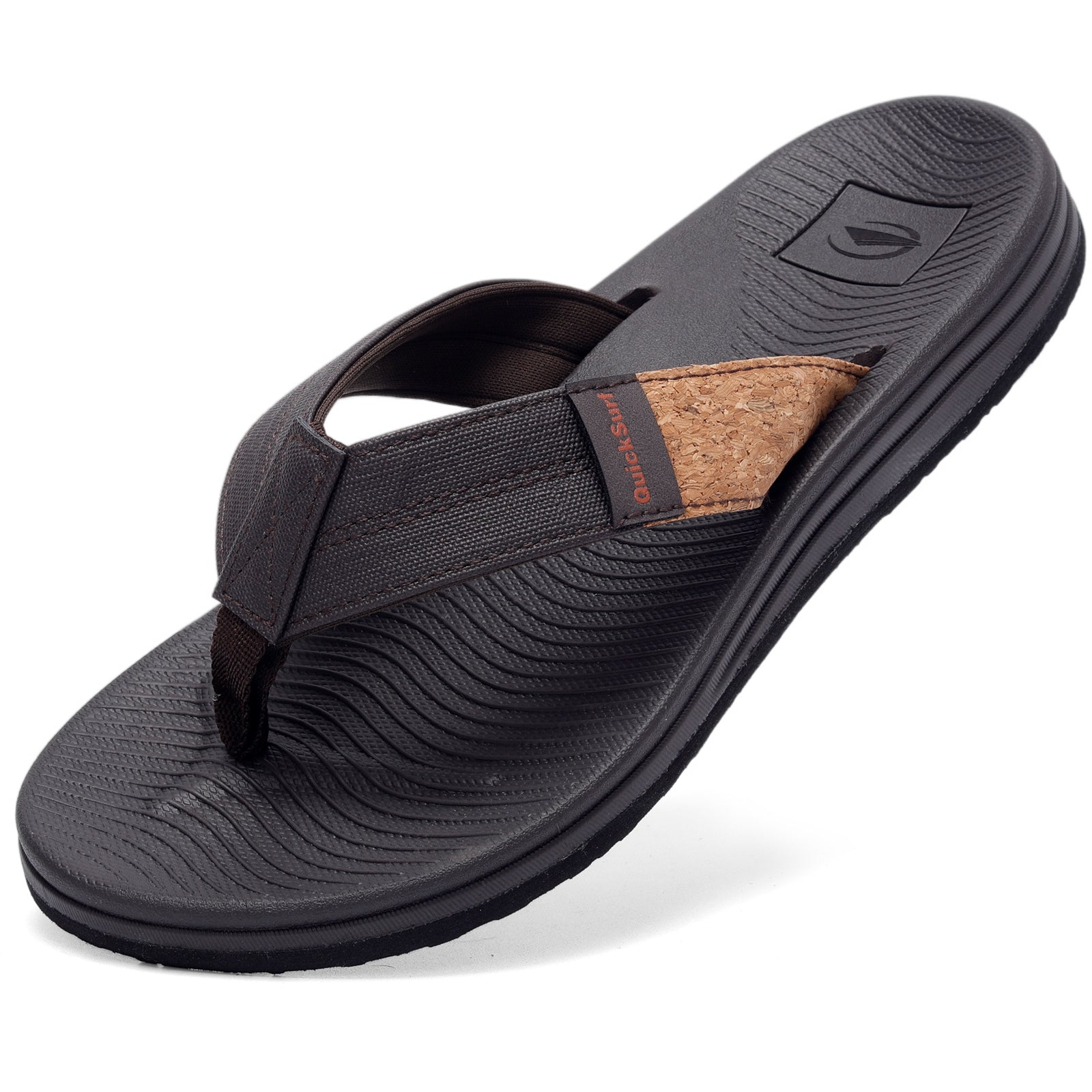 Quicksurf Men's Classic Flip Flops - Minimalist Sandals with Comfort Arch