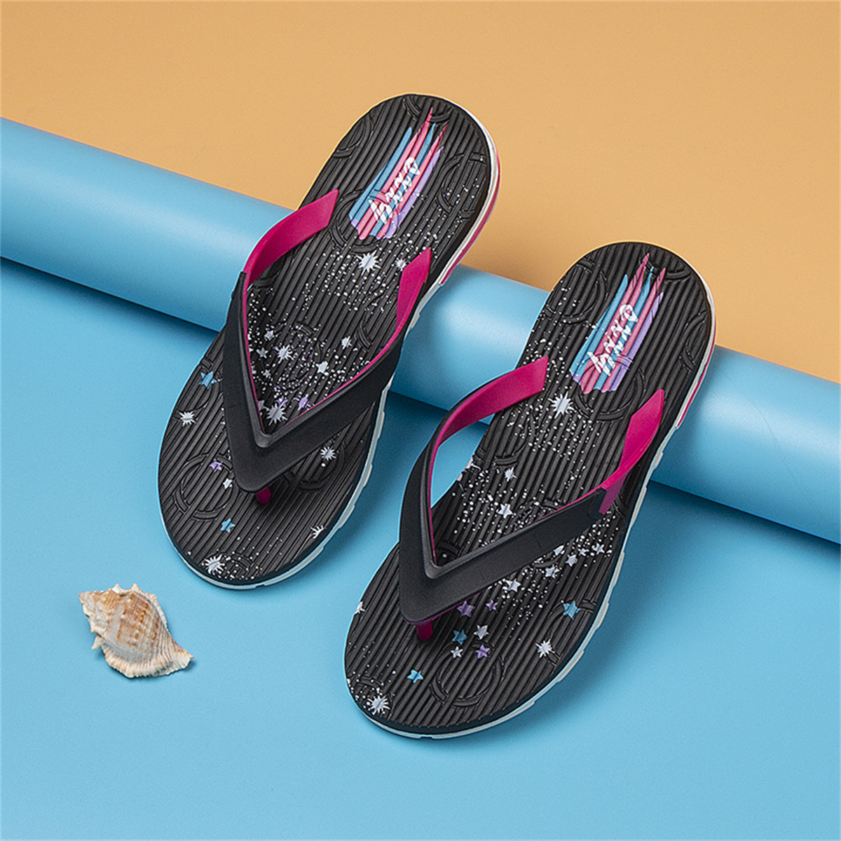 Quicksurf Women's Stellar Flip Flops - Arch Support Star Edition